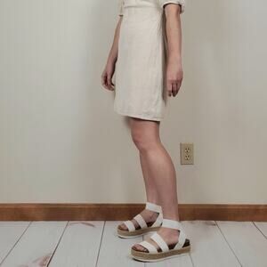Cushionaire Mandy Espadrille Platform Sandal White 8.5